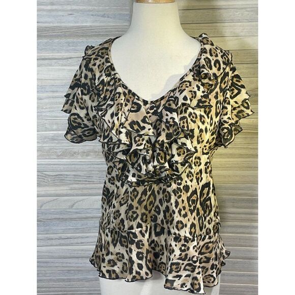 Allison Taylor Med Animal Print Top - Picture 8 of 14